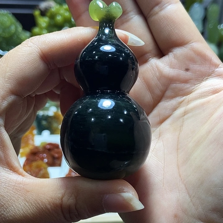 蛇纹石玉合金手把件