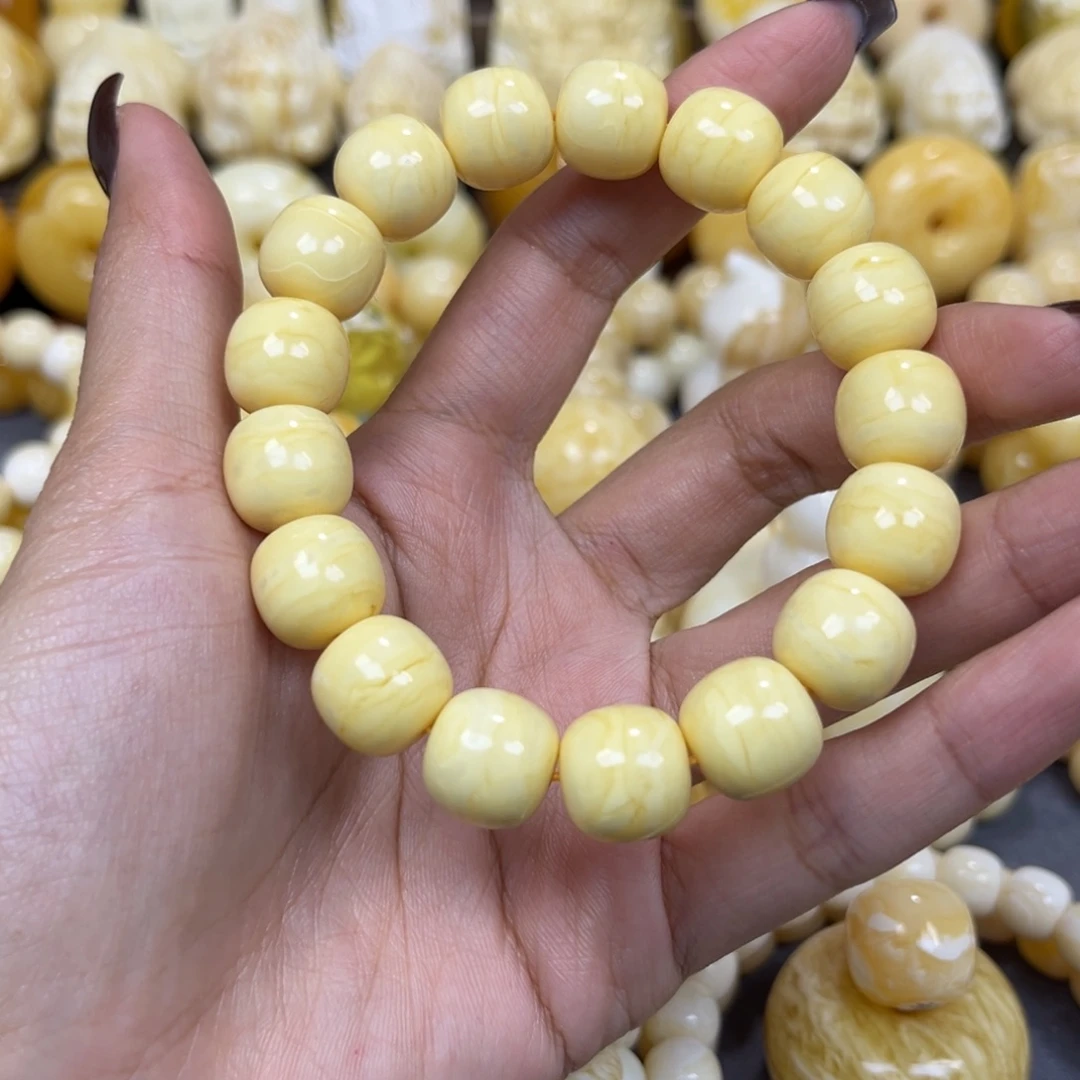 琥珀未镶嵌手串13+