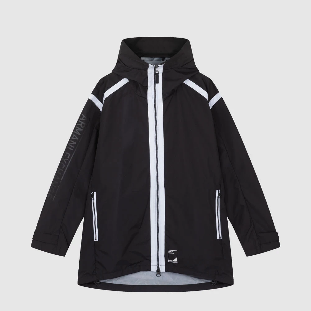 ARMANI EXCHANGE阿玛尼拼接双拉链男连帽夹克外套3GZK36ZNFGZ1200