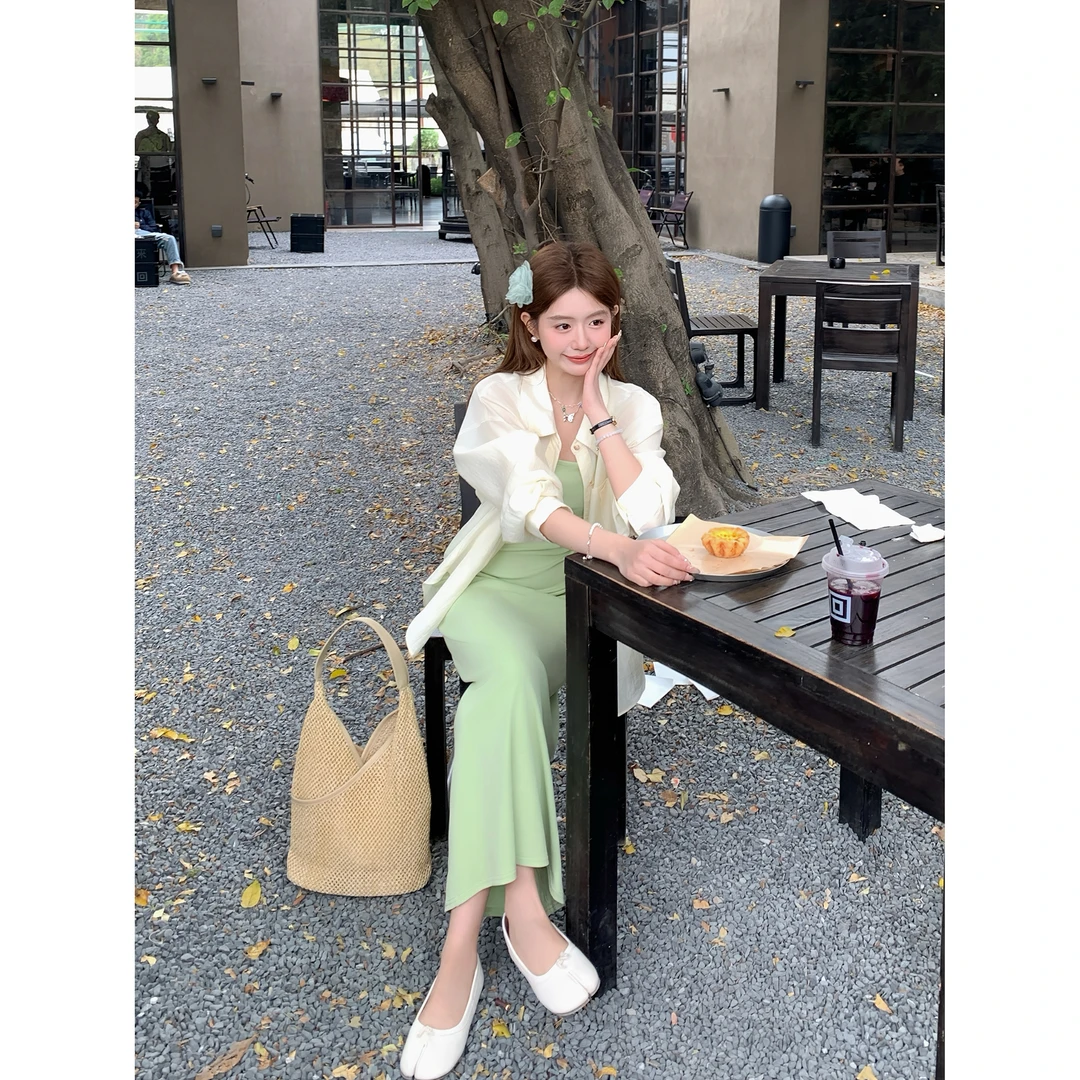 【福利清仓NO退NO换】小个子出行显瘦长款吊带洋气连衣裙