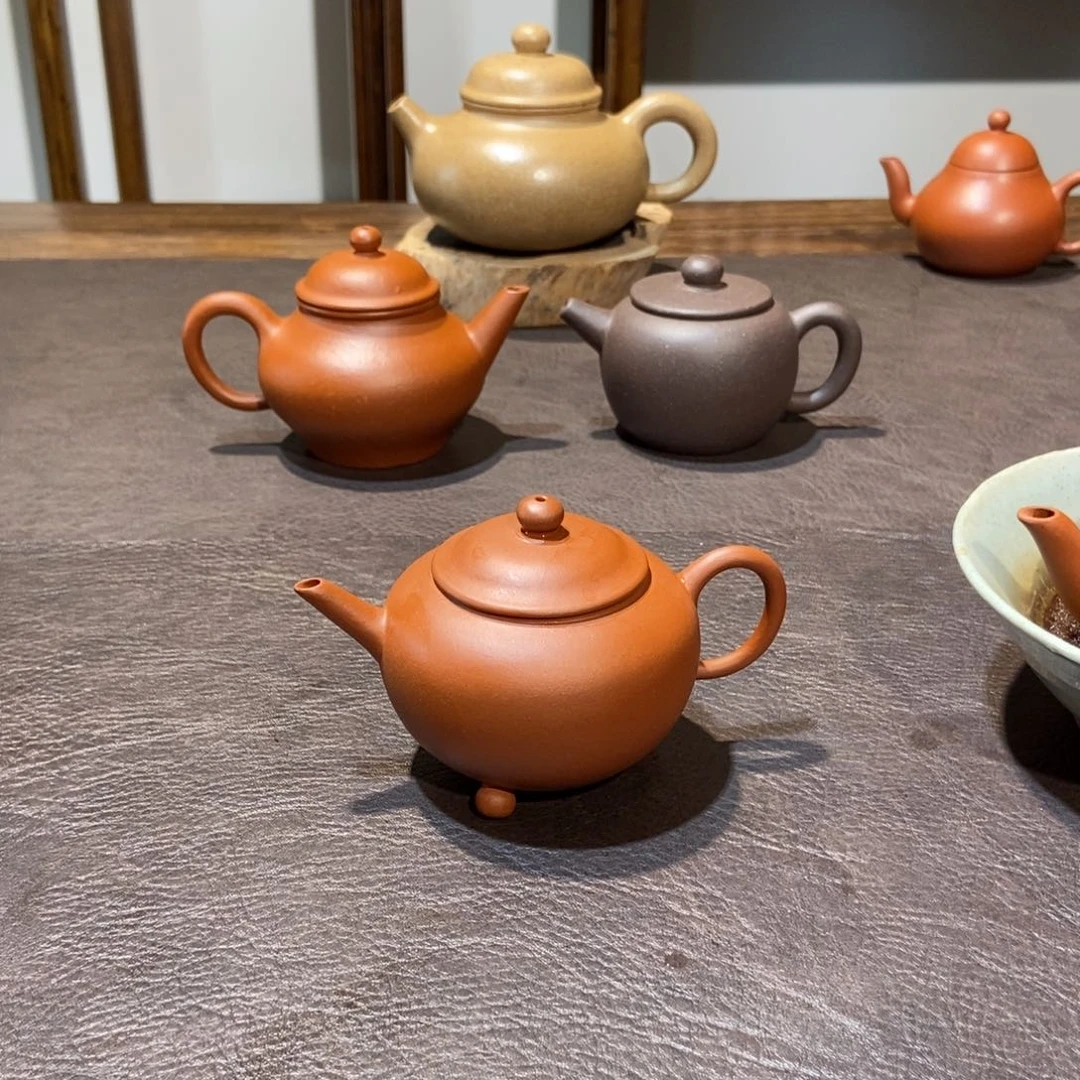 老***默茶壶紫砂紫砂壶红泥水平壶