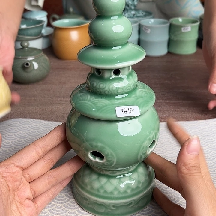 龙泉云间青瓷小米茶器