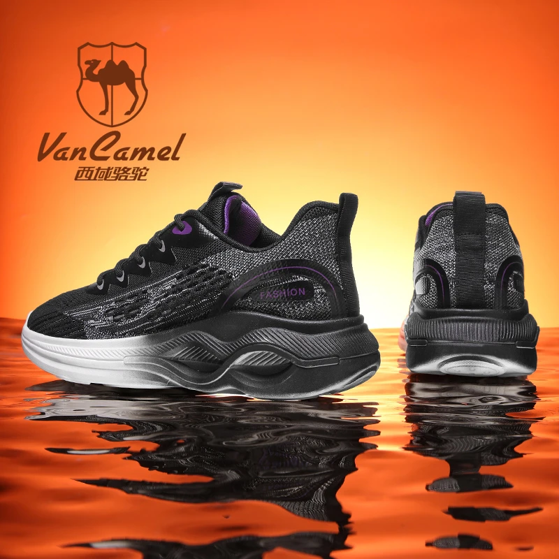 VANCAMEL/西域骆驼男士时尚休闲百搭透气秋季潮流潮鞋减震网面