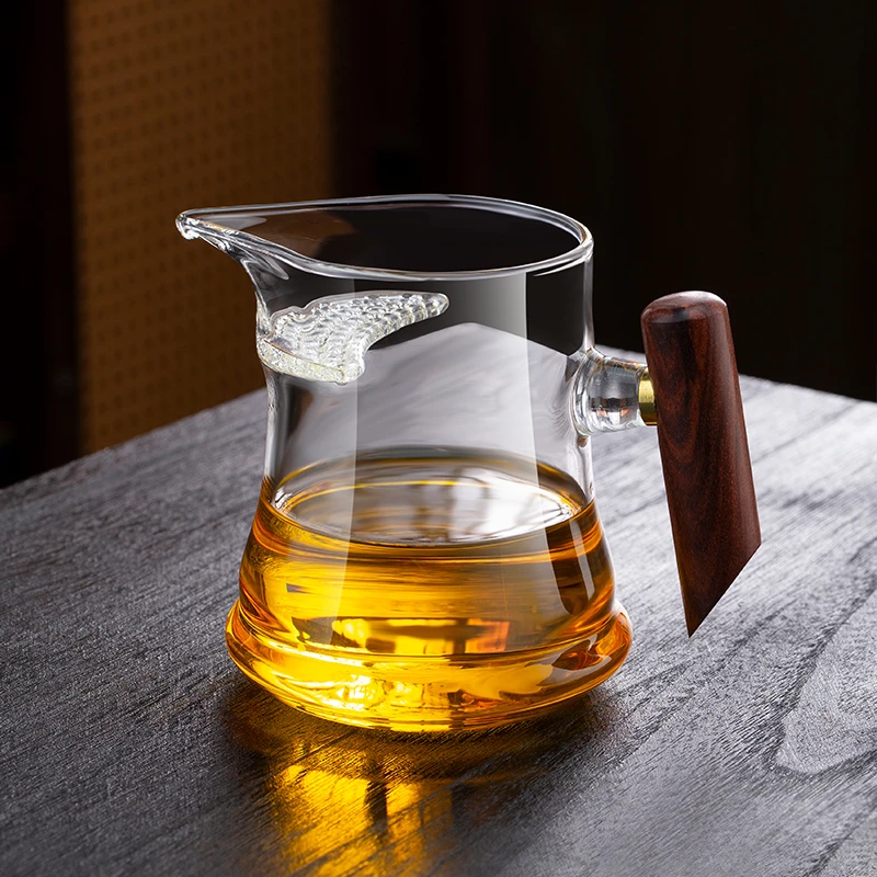 月牙公道杯高硼硅玻璃高档一体茶水分离泡茶公杯分茶器家用茶海