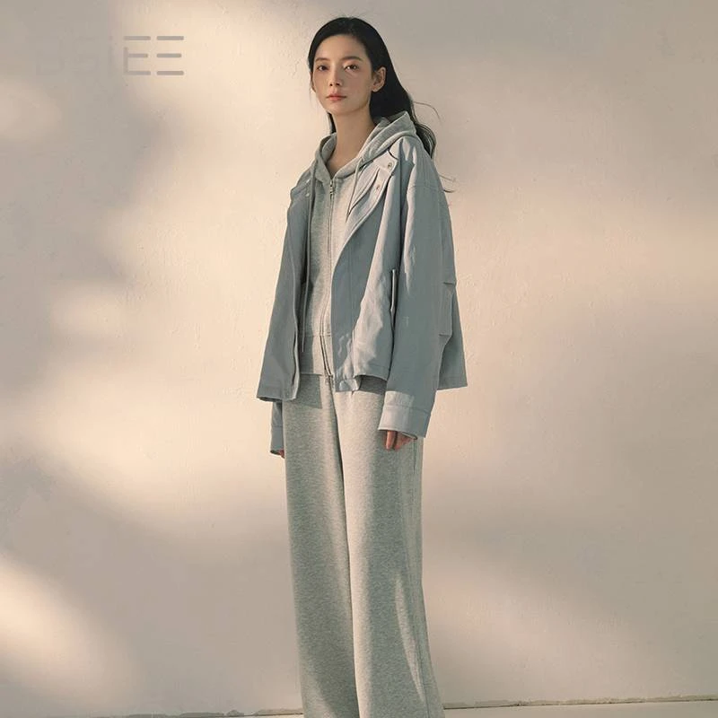 BSiEE本涩细闪连帽运动套装时尚休闲