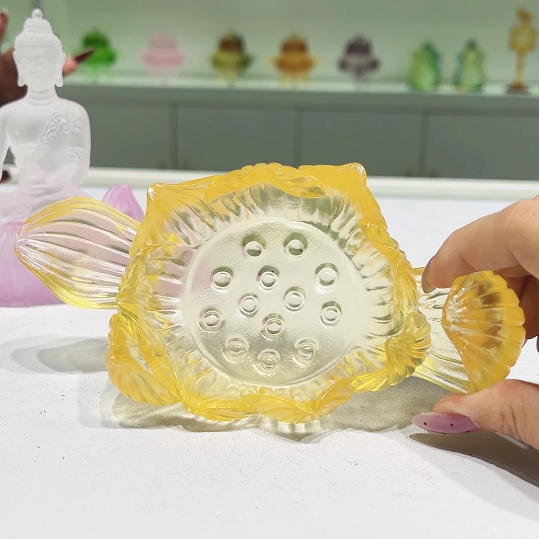 【闪购商品】手工艺品琉璃莲花底座