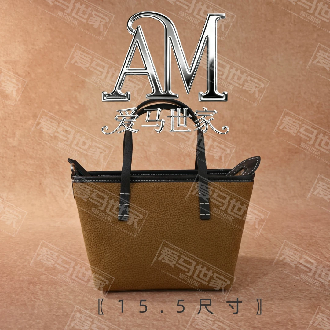 【15CM复古棕银扣】早秋时尚新款鹿皮单肩手提女包【卡戴杉】33326