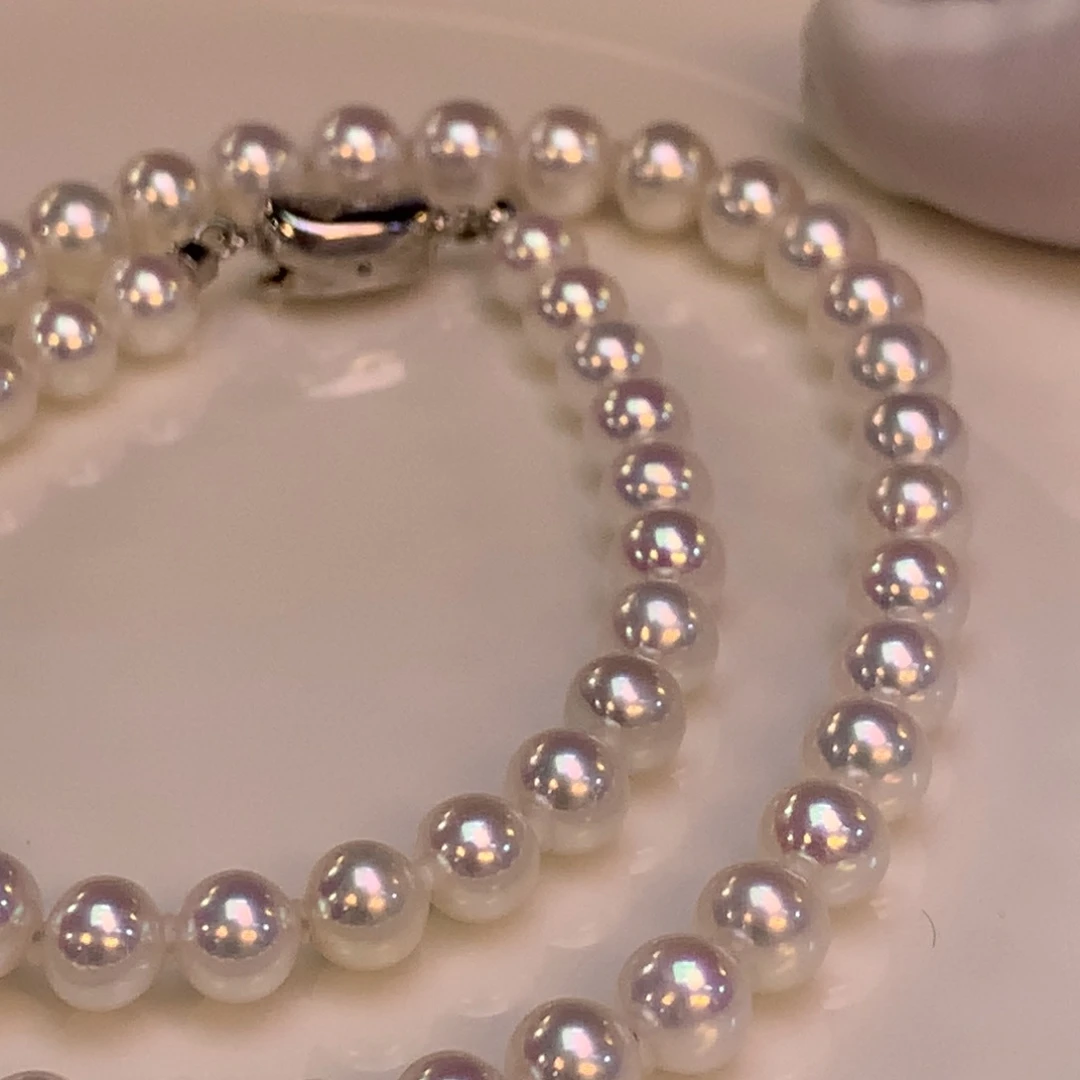 颈饰银S925镶嵌淡水珍珠