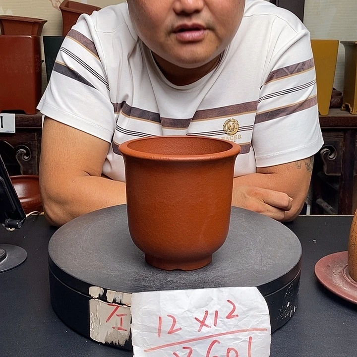 紫砂花盆货号一只G01