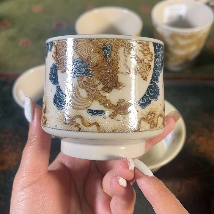 杯小*车景德镇陶瓷杯子