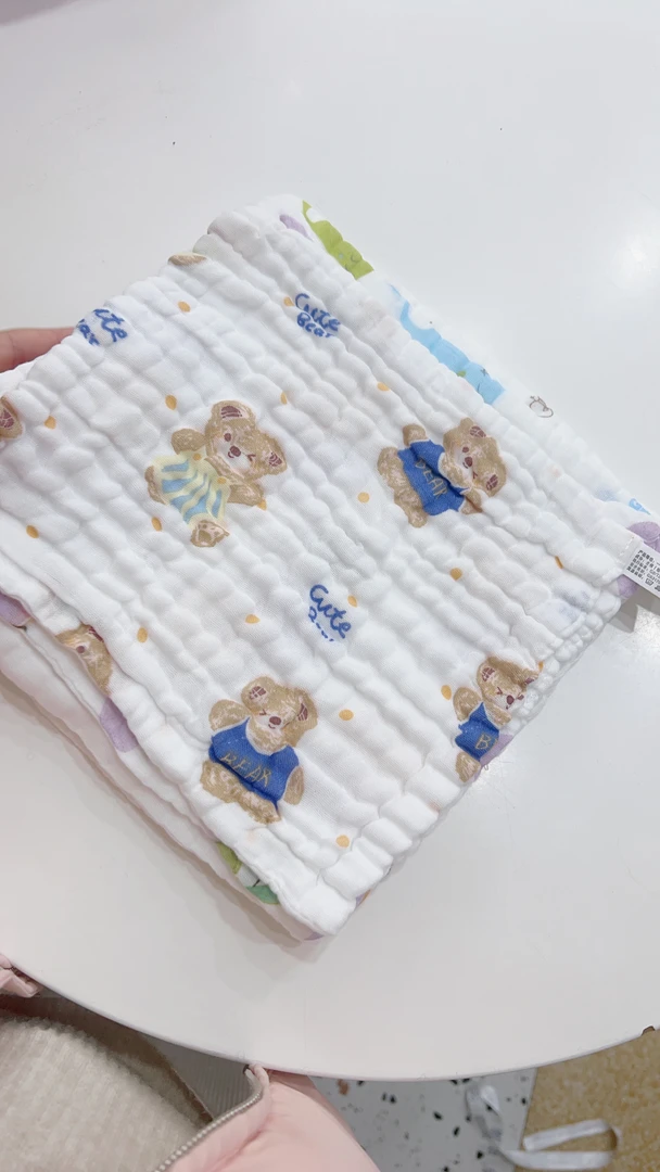 【纱布方巾】印花卡通图案小毛巾25*25cm