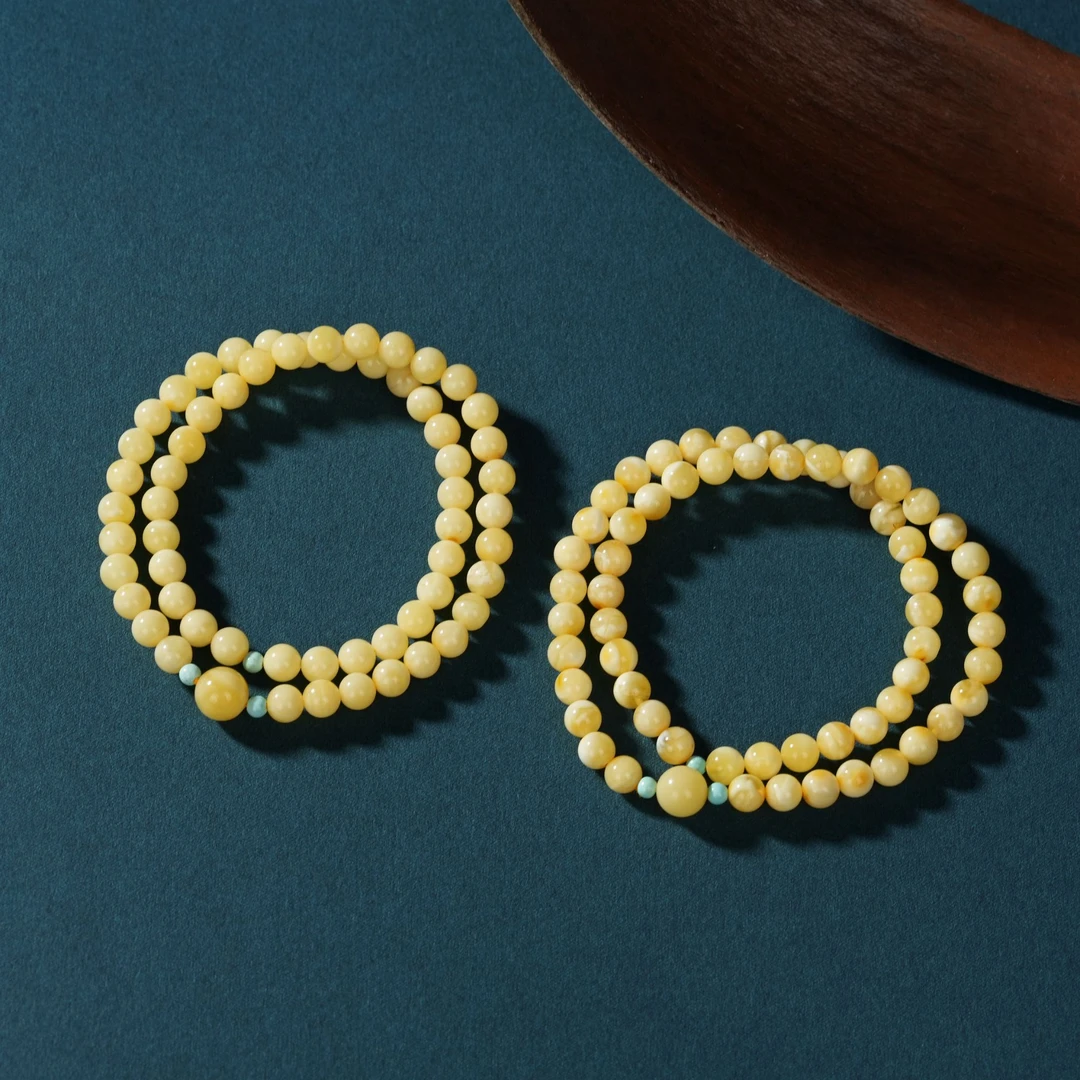 【云上叙】蜜蜡多圈手串—多样性发一件-小5mm大8mm-V84441-M（甄选）