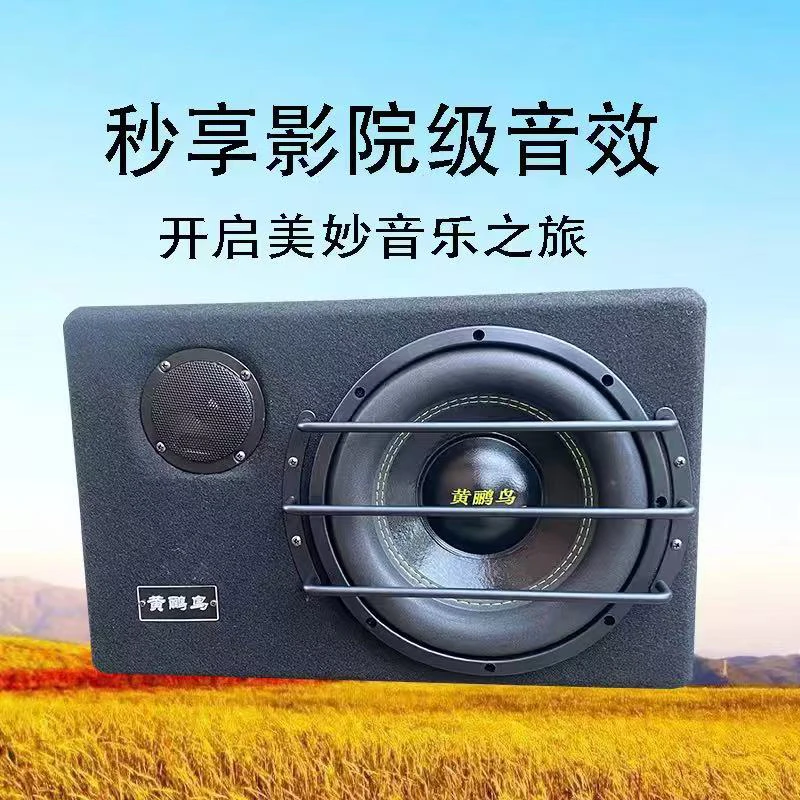 黄鹂鸟10寸大功率12v24v220通用车载家用低音炮特大音量音响无线