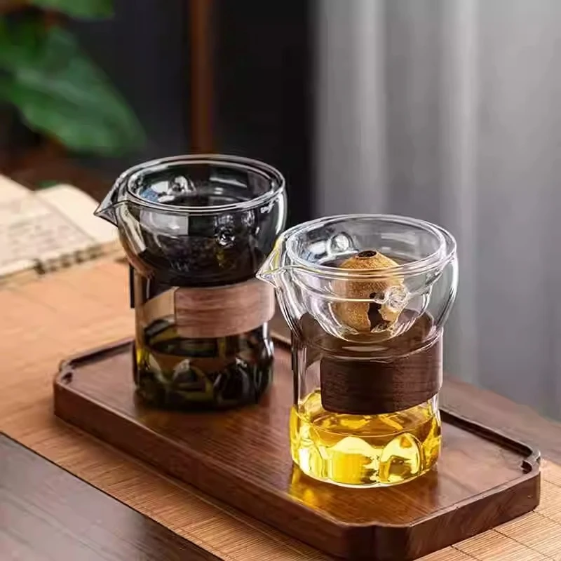 防烫耐热玻璃公道杯家用茶漏一体小青柑专用茶水分离茶海功夫茶具