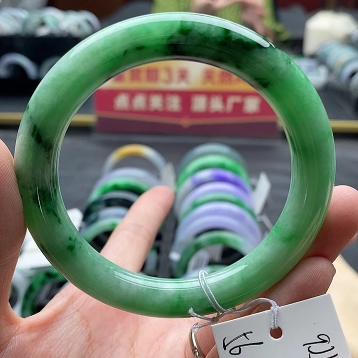 未镶嵌手镯翡翠56圆条