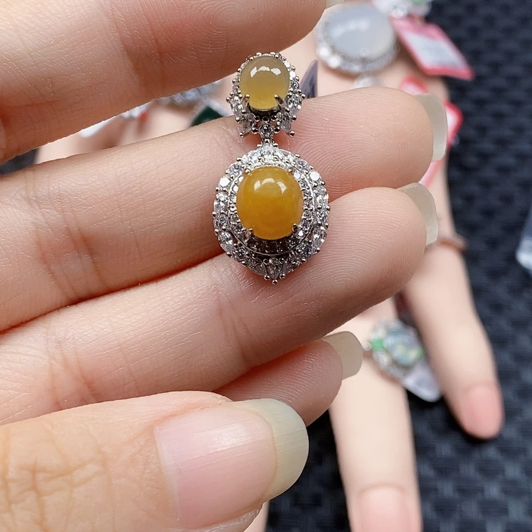 翡翠银S925镶嵌戒指