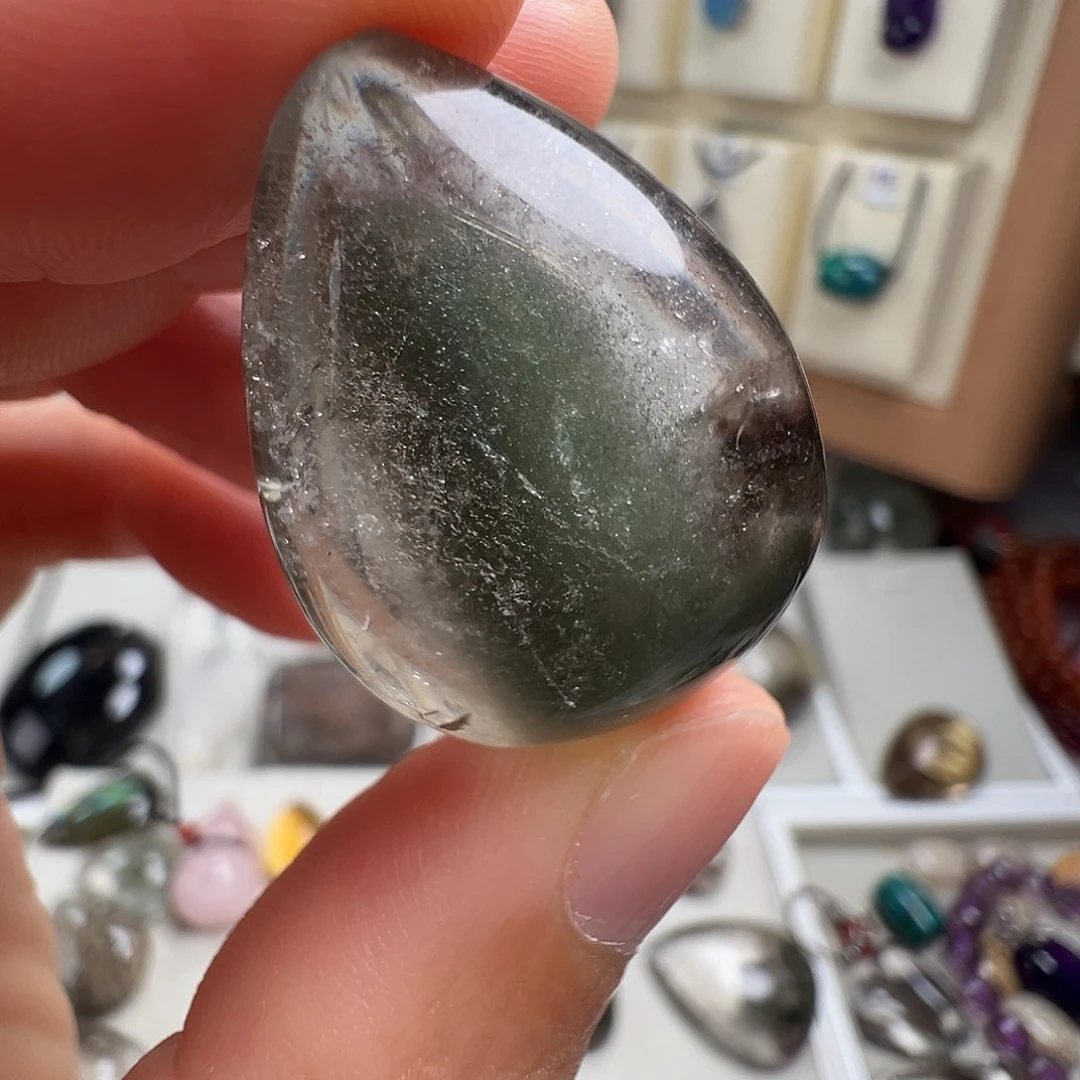 银S925镶嵌颈饰水晶天然幽灵水晶