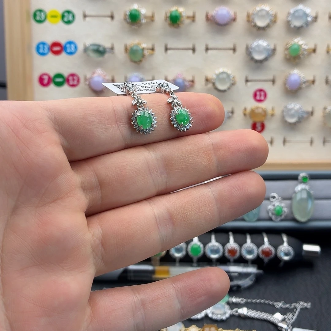 翡翠未镶嵌戒指天然缅甸翡翠A货，假一赔三