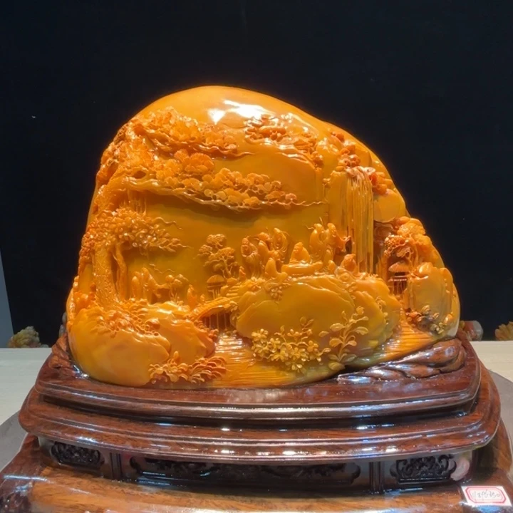 暗***夜寿山石寿山石摆件文化