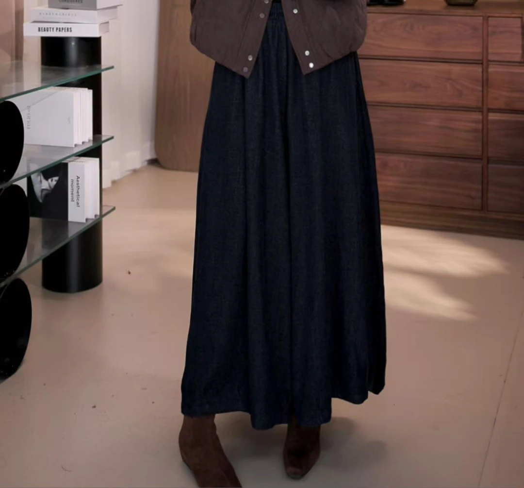 孜禾高端定制秋冬阔腿裤垂顺