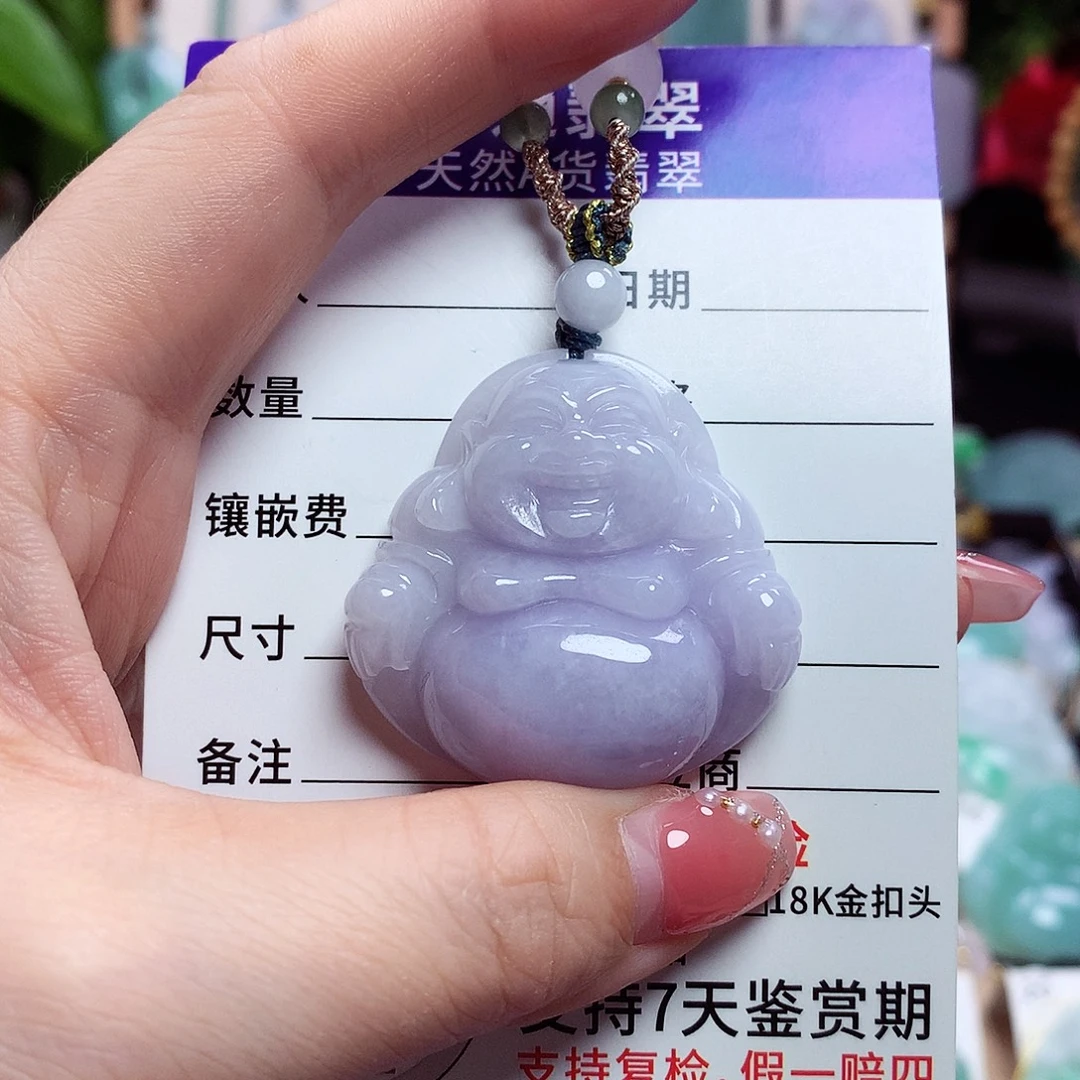 翡翠未镶嵌颈饰佛公30