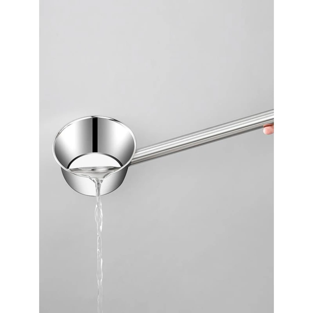 特厚不锈钢16-18C长短把勺子特厚带嘴水勺大号饭店打汤勺 水瓢