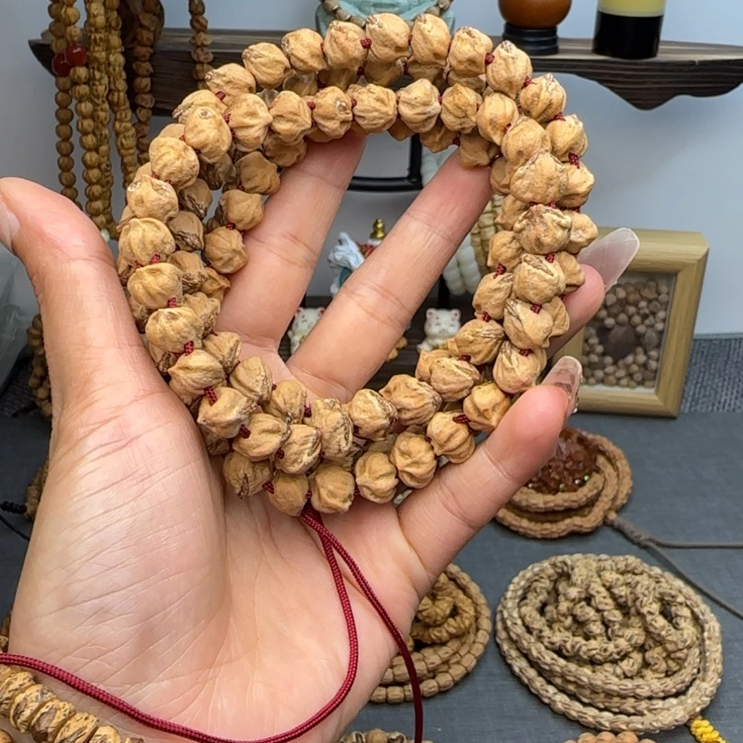 雪***饼柏木手串/手链蛇骨