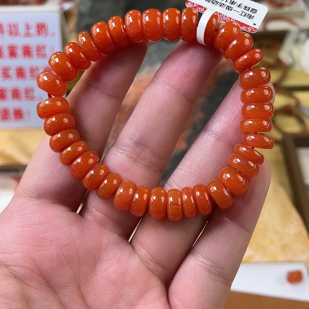 南红玛瑙未镶嵌手链10mm
