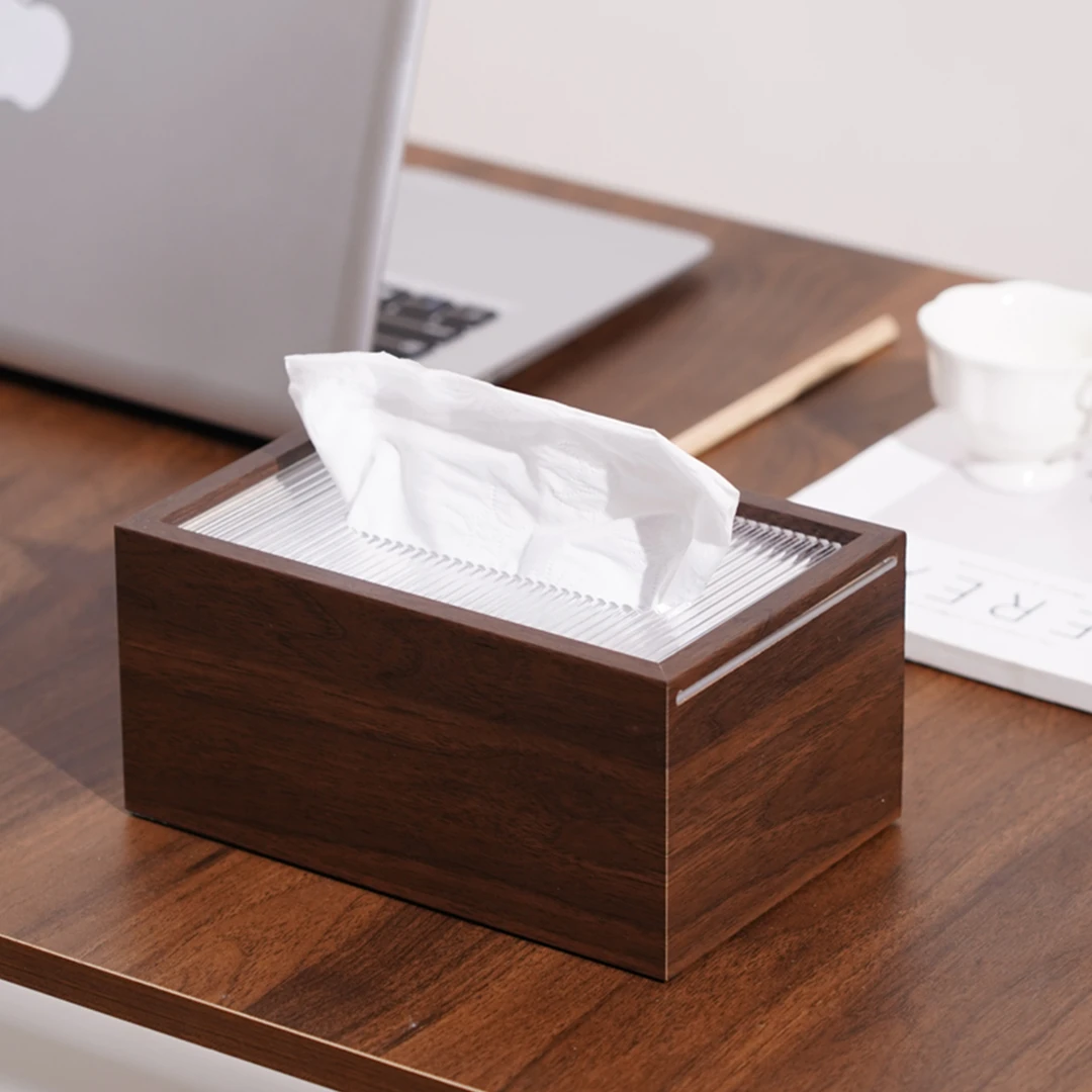 复古纸巾盒木质抽纸盒家用客厅茶几餐厅高级纸巾盒创意纸盒1020
