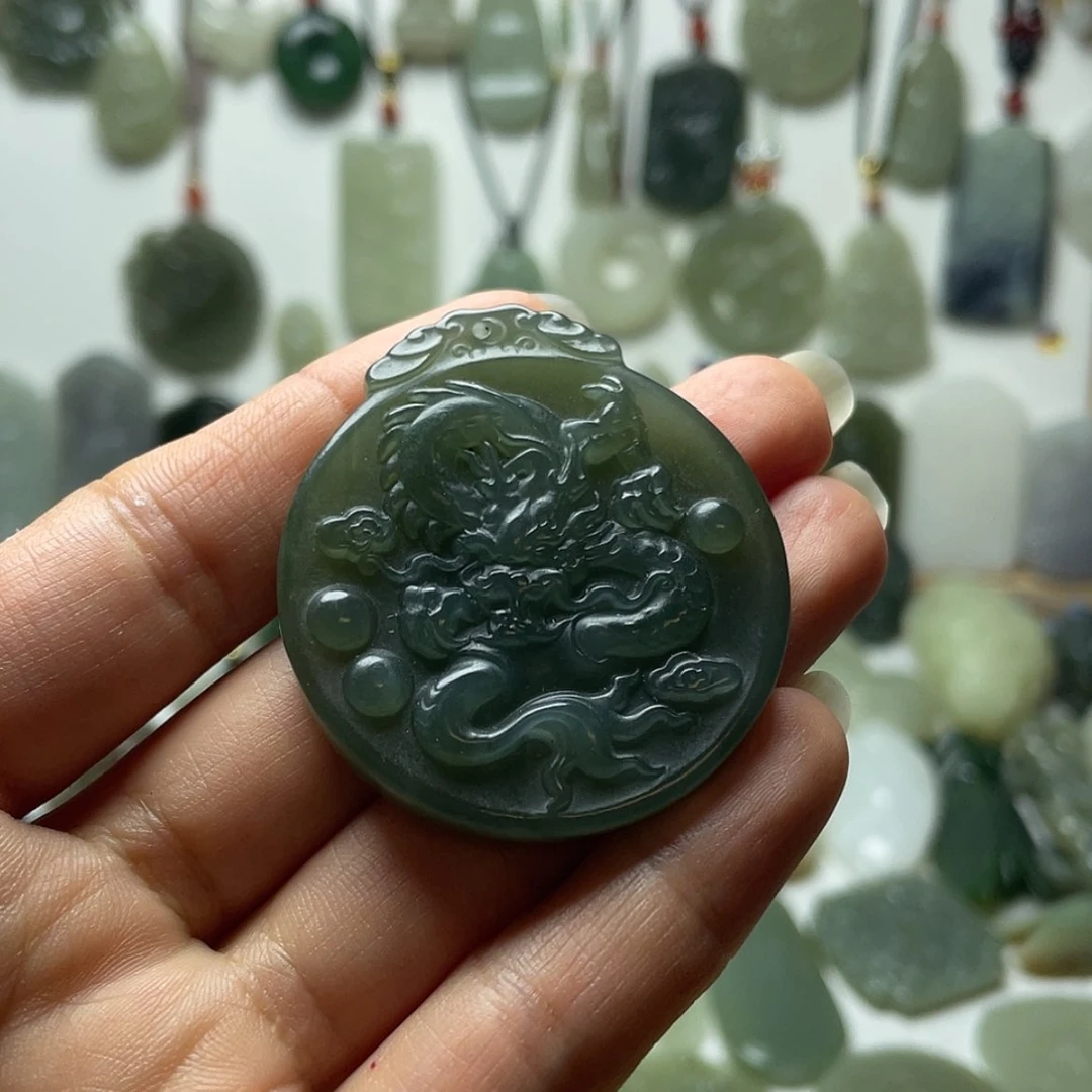 【闪购商品】和田玉未镶嵌车挂今***心