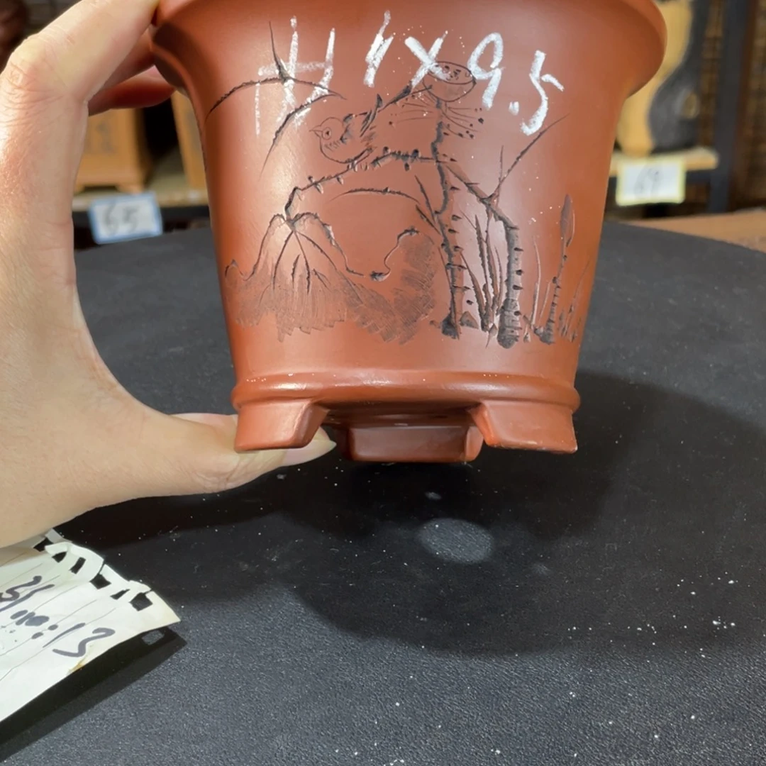 花盆紫砂紫砂和白