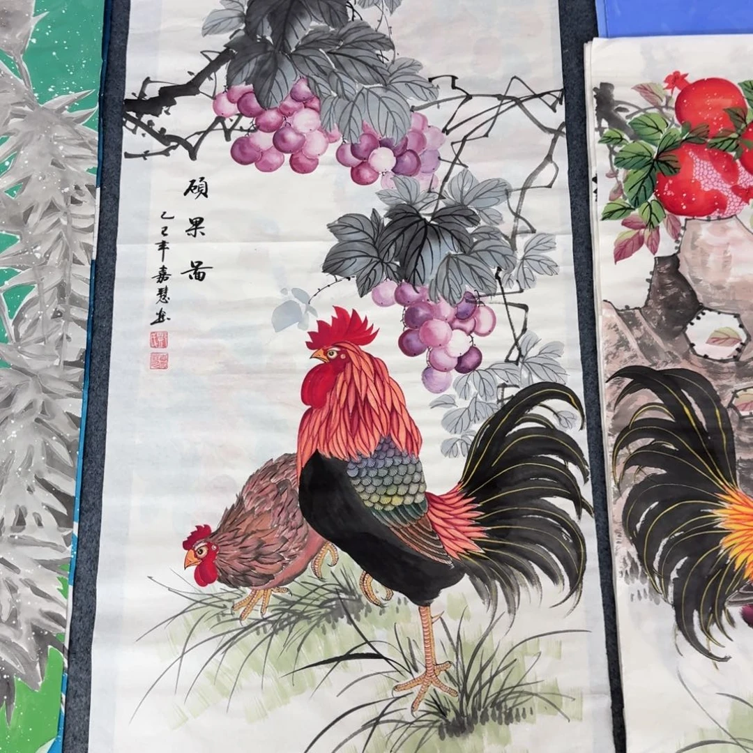 国画三尺尺寸50X100纯手绘作品