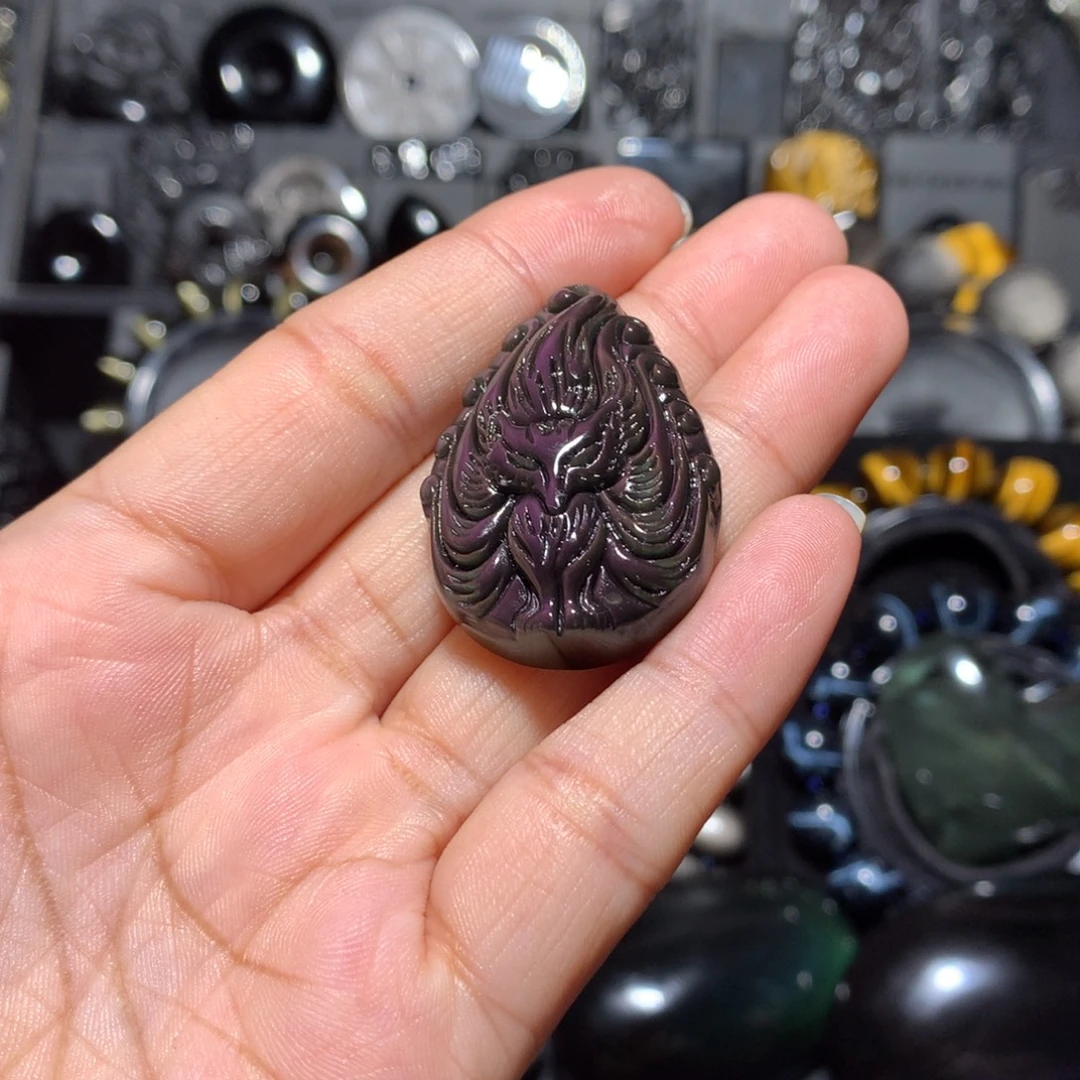 笑***生黑曜岩未镶嵌珠宝奇石