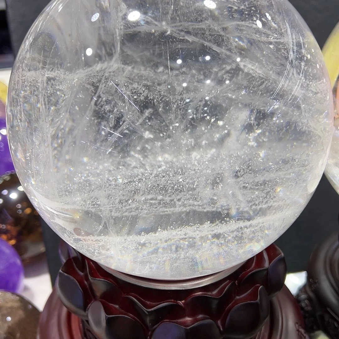 水晶水晶球摆件未镶嵌五**门