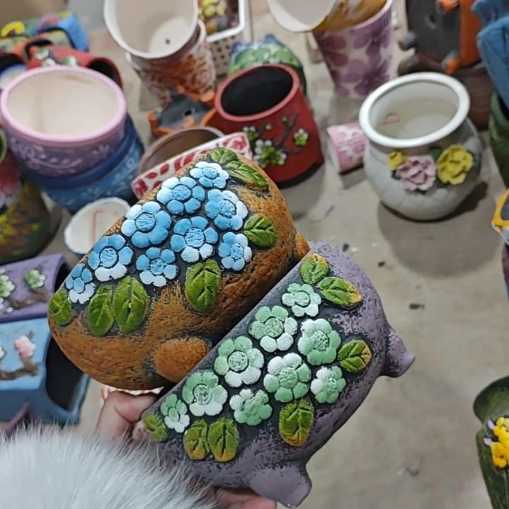 红陶吸水透气的白陶花盆凑满12发货