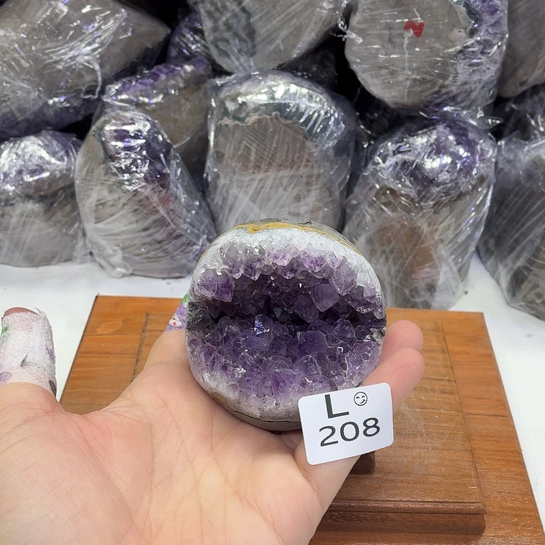 水晶未镶嵌摆件天然紫水晶