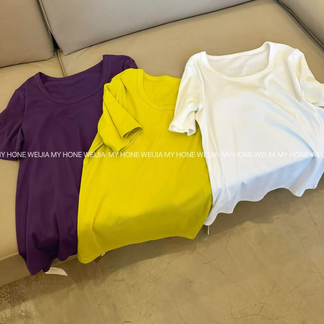 【WJ】春款 2352 四色圆领上衣T恤（3-6）