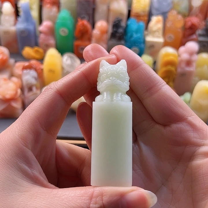 青田石印石手工定制2.1厘米，醒狮，包刻字