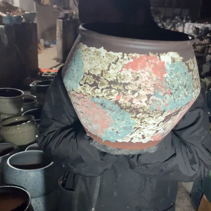 紫砂花盆口23高24正品正品