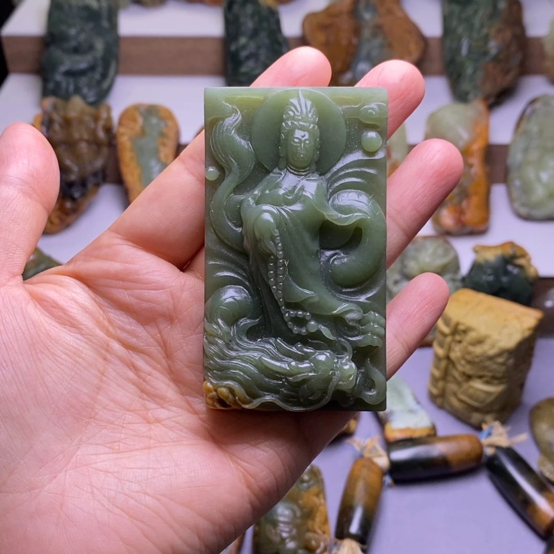 岫岩河磨玉（透闪石质玉）未镶嵌挂件