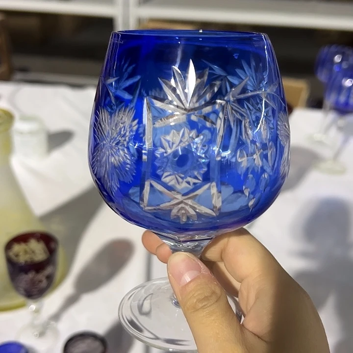 手柄款水晶玻璃微瑕一个