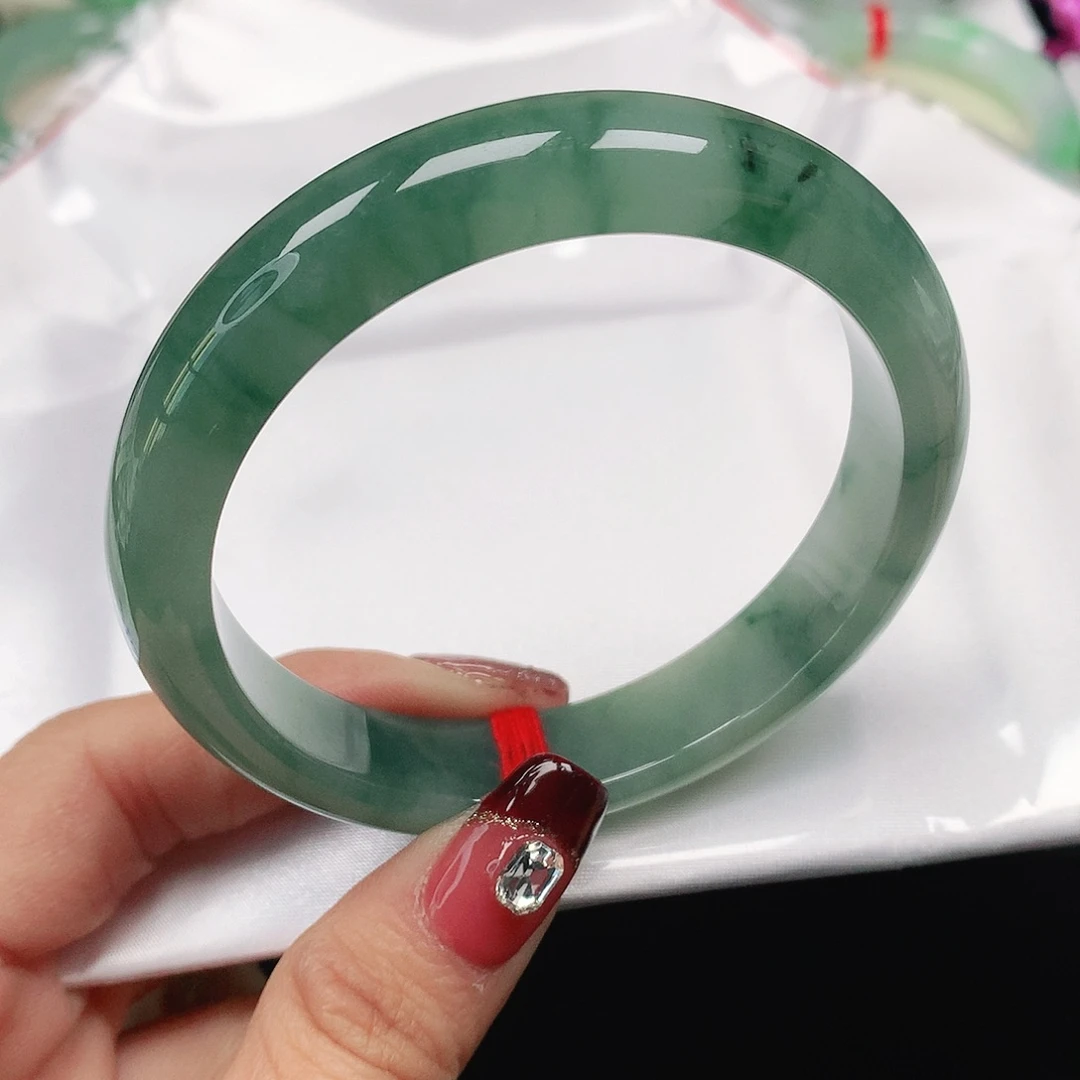 翡翠手镯未镶嵌天然翡翠手镯55