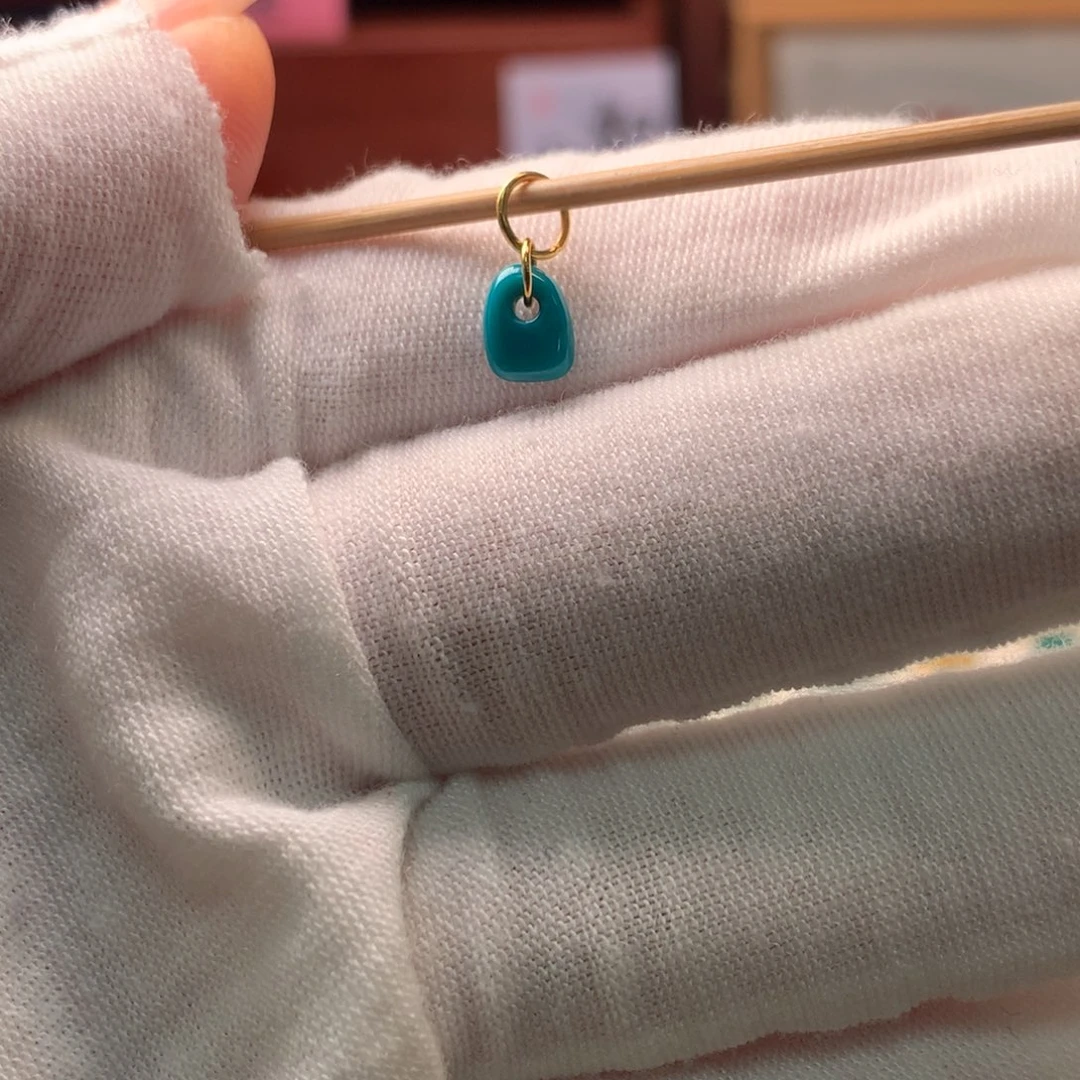 绿松石18K金镶嵌配饰h