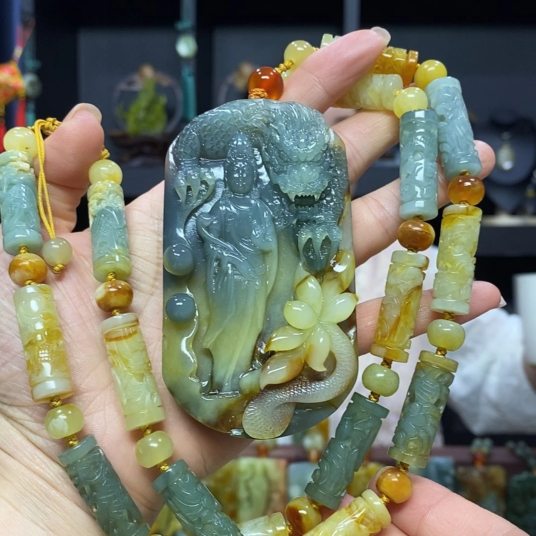 未镶嵌岫玉挂件吊坠