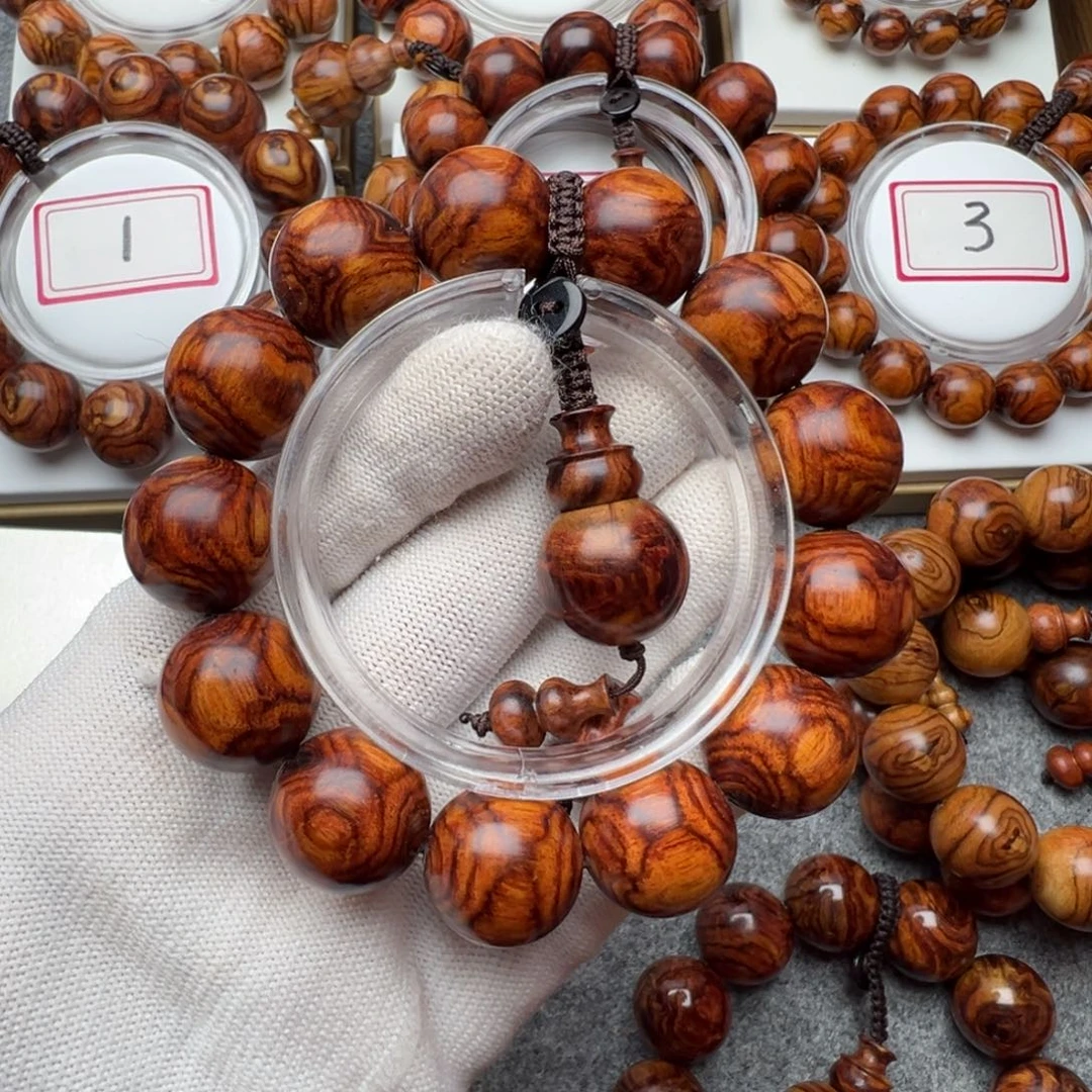 逸***远手串/手链黄花梨/降香黄檀1.8黄花梨紫底对眼鬼脸手串