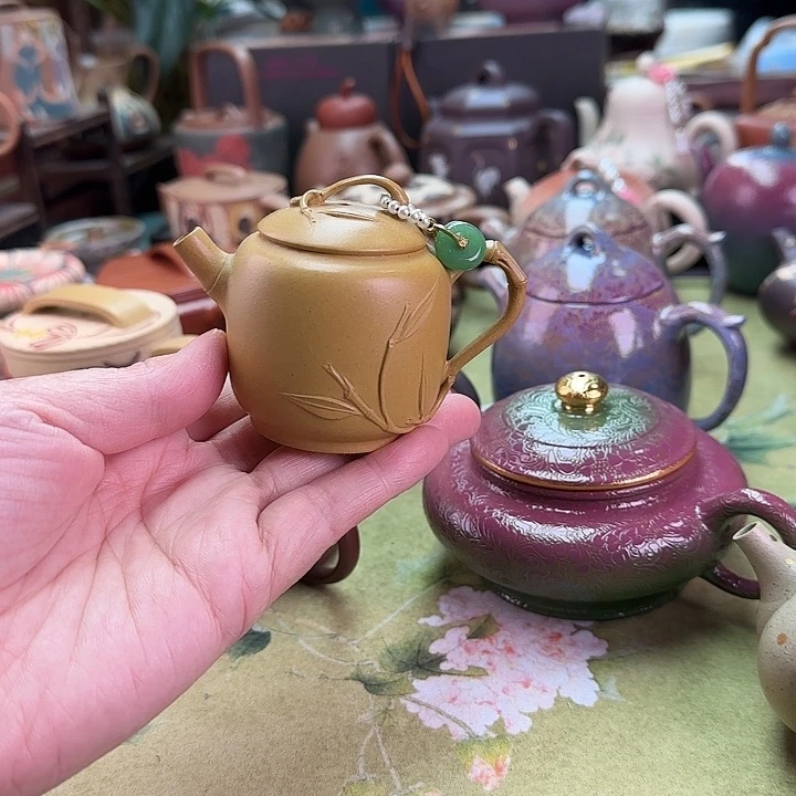 茶壶紫砂迷你竹节