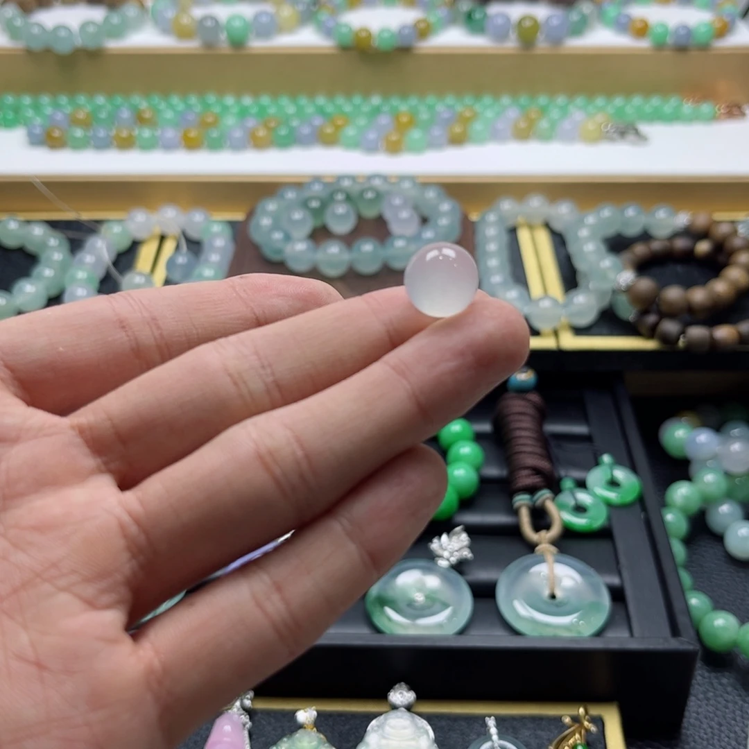 翡翠手链未镶嵌翡翠单珠未镶嵌