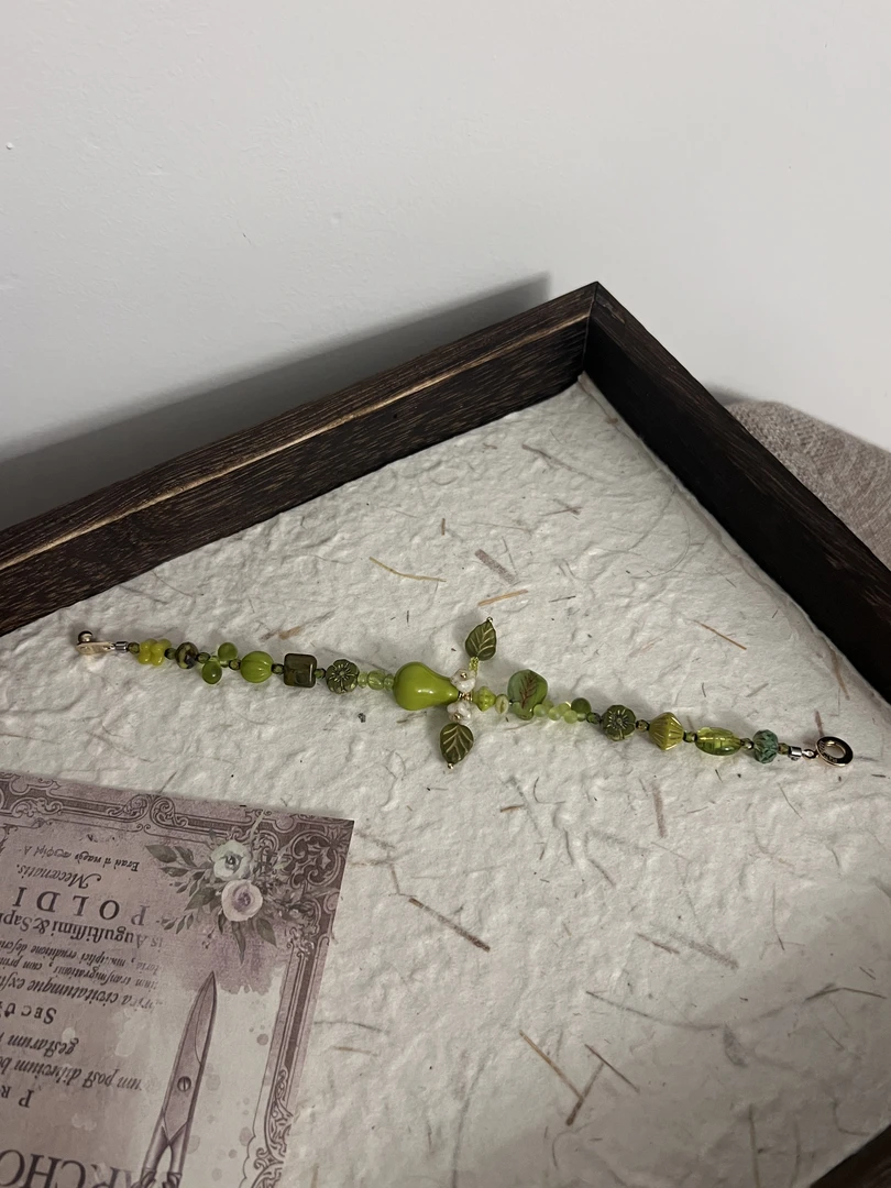 钛钢琉璃手链 常春