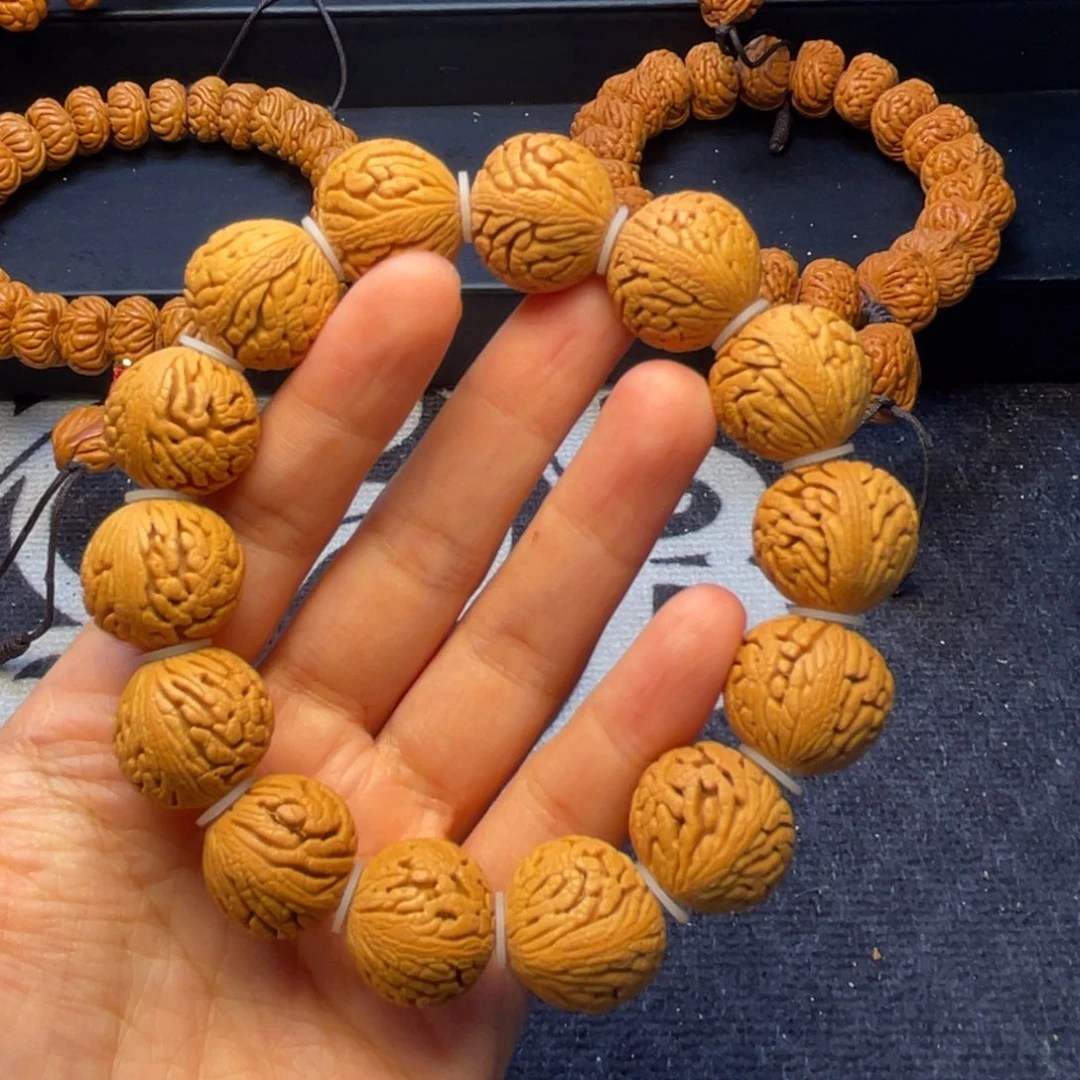 桃核手串龙纹桃核