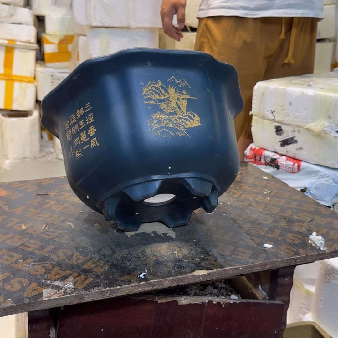 紫砂花盆口径27厘米高度15